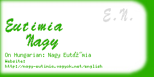 eutimia nagy business card